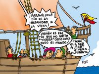 Un patriota en el palo mayor